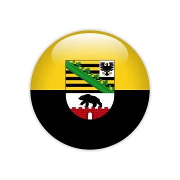 Flag of Saxony-Anhalt state button Stock-Illustration