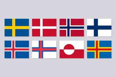 Flag of Scandinavian Countries イラスト素材