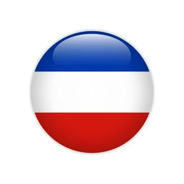 Flag of Schleswig-Holstein button Illustrazione stock