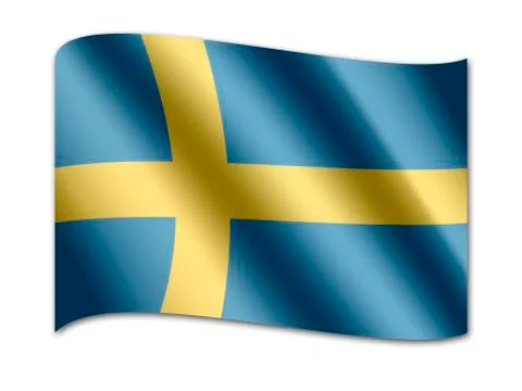 Flag of schweden Stock Illustration