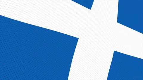 Flag of Scotland waving slowly Stock Footage 344569557