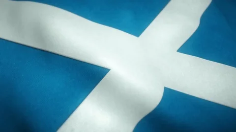 Flag of scotland in the wind Stock-Footage 121769290