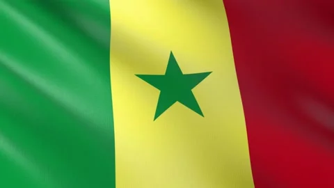 Flag of Senegal Video stock 151663390
