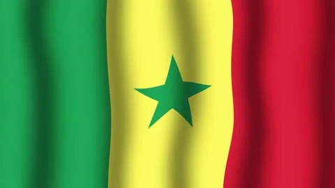 Flag of Senegal Stock Footage 175855492