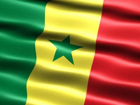 Flag of senegal Stock Illustration
