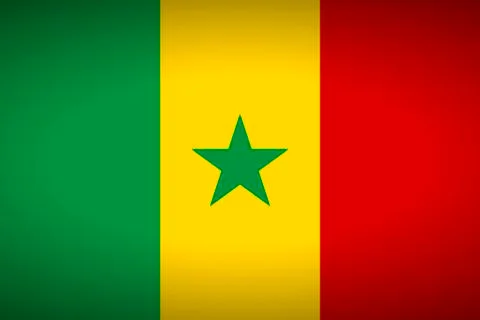 Flag of Senegal Stock Illustration