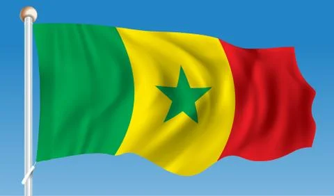 Flag of Senegal Stock Illustration
