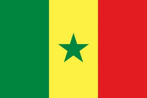 Flag of Senegal Stock Illustration