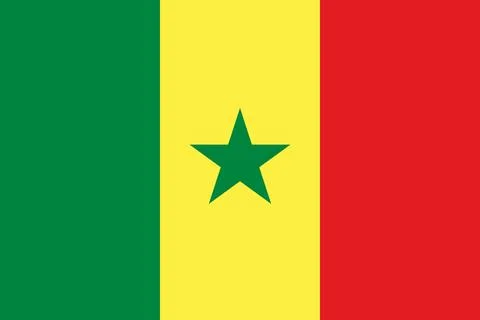 Flag of Senegal Stock Illustration