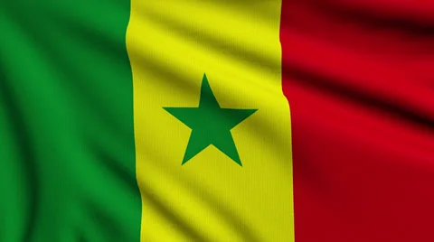 Flag of Senegal looping Stock Footage 27493587