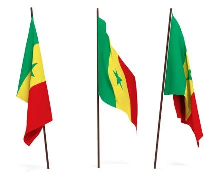 Flag of Senegal Stock Photos