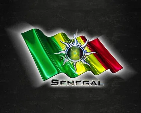Flag Senegal quality designer flag Illustration
