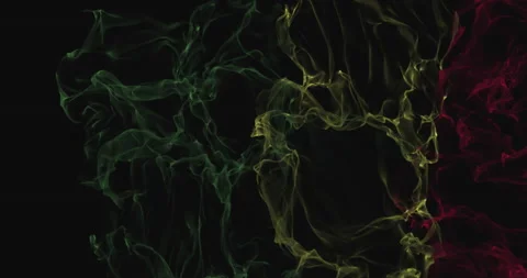 Flag Senegal  turns into smoke. State weakening concept, alpha channel. Stock Footage 172492089