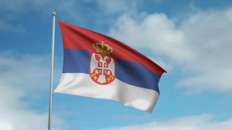 Flag of Serbia 스톡 동영상 445111