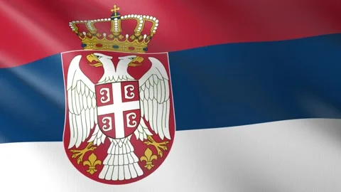 Flag of Serbia Video stock 151663416