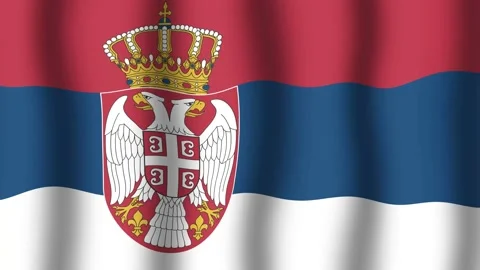 Flag of Serbia Stock Footage 175855500