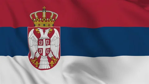 Flag of Serbia Stock Footage 200941652