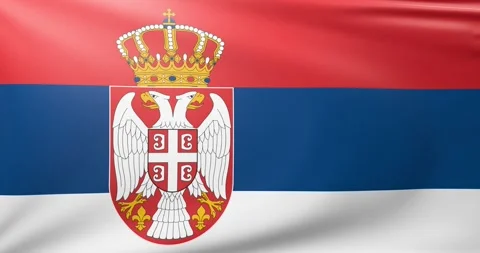 Flag of Serbia Video stock 300850356