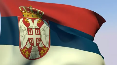 Flag of Serbia HD Stock Footage 14808337