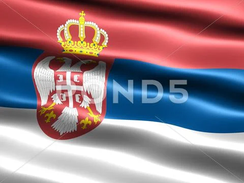 Flag of serbia Stock Illustration