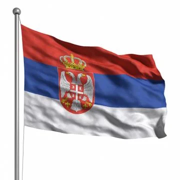 Flag of serbia Stock Illustration
