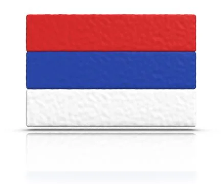 Flag of serbia Illustrazione stock