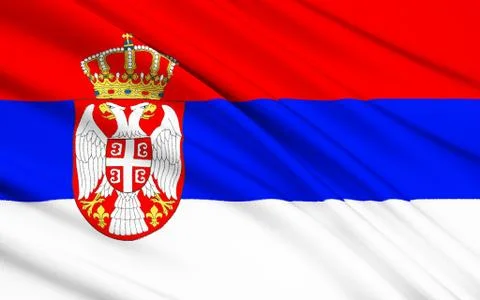 Flag of Serbia Stock Illustration