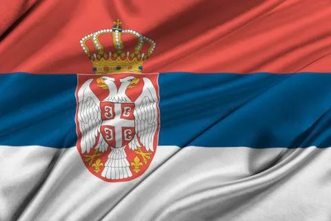 Flag of Serbia Stock Illustration