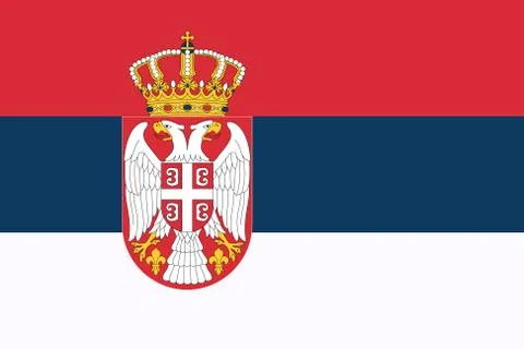 Flag of Serbia Stock Illustration