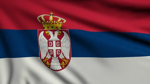 Flag of Serbia looping Stock-Footage 27493584