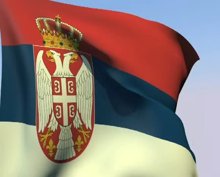 Flag of Serbia PAL 스톡 동영상 14808397