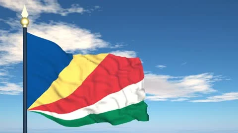 Flag Of Seychelles Video stock 10773101