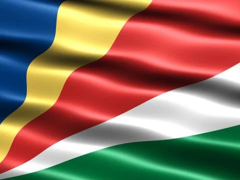 Flag of the seychelles Иллюстрация