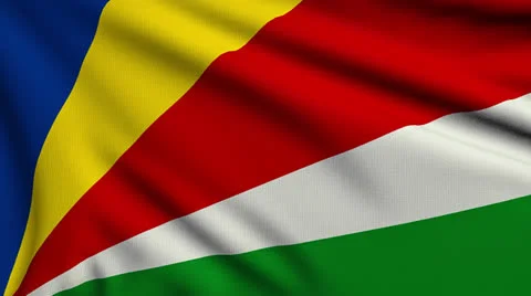 Flag of Seychelles looping Video stock 25512112