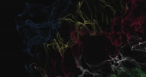 Flag Seychelles  turns into smoke. State weakening concept, alpha channel. Stock Footage 172490989