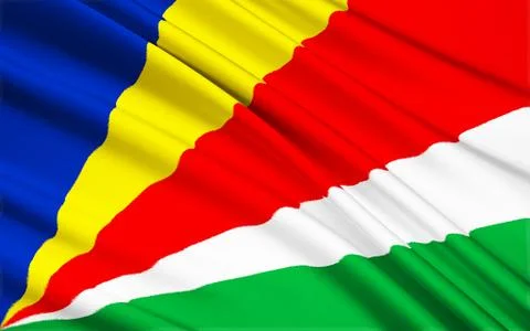 Flag of Seychelles, Victoria Stock Illustration