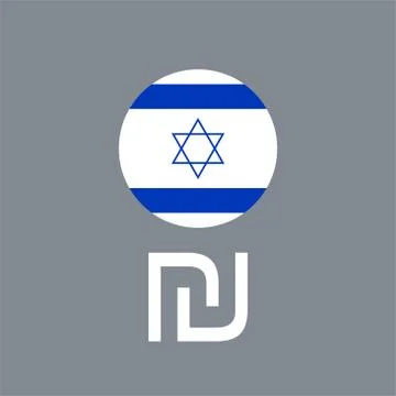 Flag, shekel, Israel icon. Vector illustration, flat design Stock Illustration