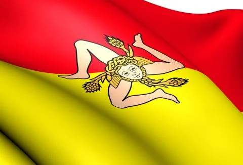 Flag of sicily Stock Illustration