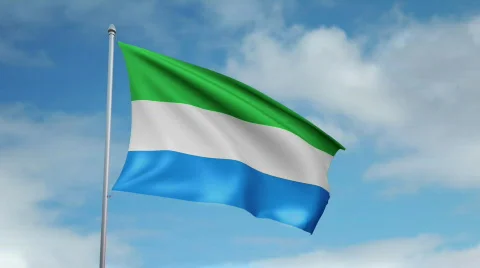 Flag of Sierra Leone Video stock 445095