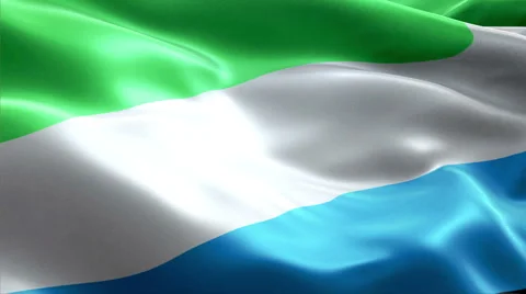 Flag Sierra-Leone Video stock 47774937