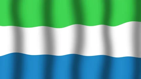 Flag of Sierra Leone Stock Footage 175856036