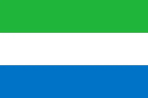 Flag of sierra leone Stock Illustration
