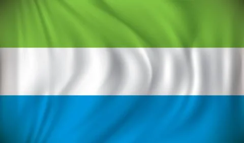 Flag of Sierra Leone Stock Illustration