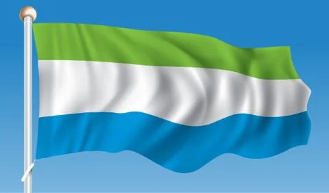 Flag of Sierra Leone Stock Illustration