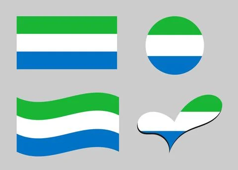 Flag of Sierra Leone Stock Illustration