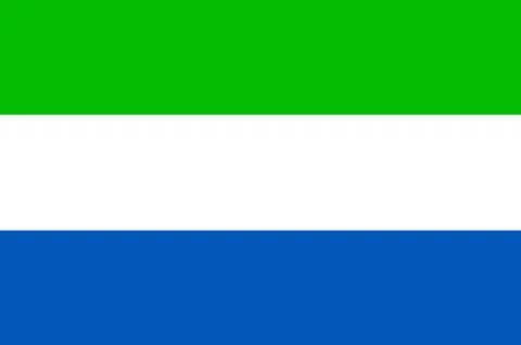 Flag Of Sierra Leone. Vector. Ratios and colors are observed. Stock Illustration