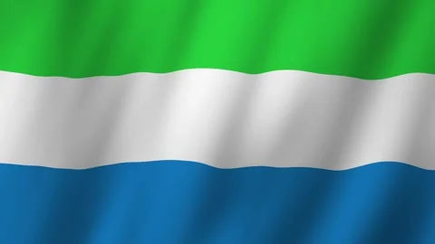 Flag of Sierra Leone waving animation, Sierra Leone Flag footage video wavin Stock-Footage 281493585