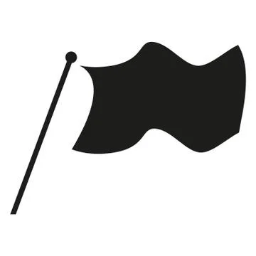 Flag Silhouette Stock Illustration