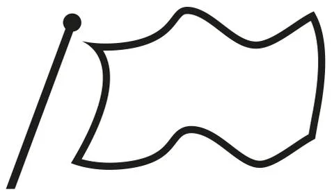 Flag Silhouette Stock Illustration