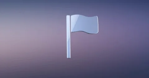 Flag Silver 3d Icon Stock Footage 69807169